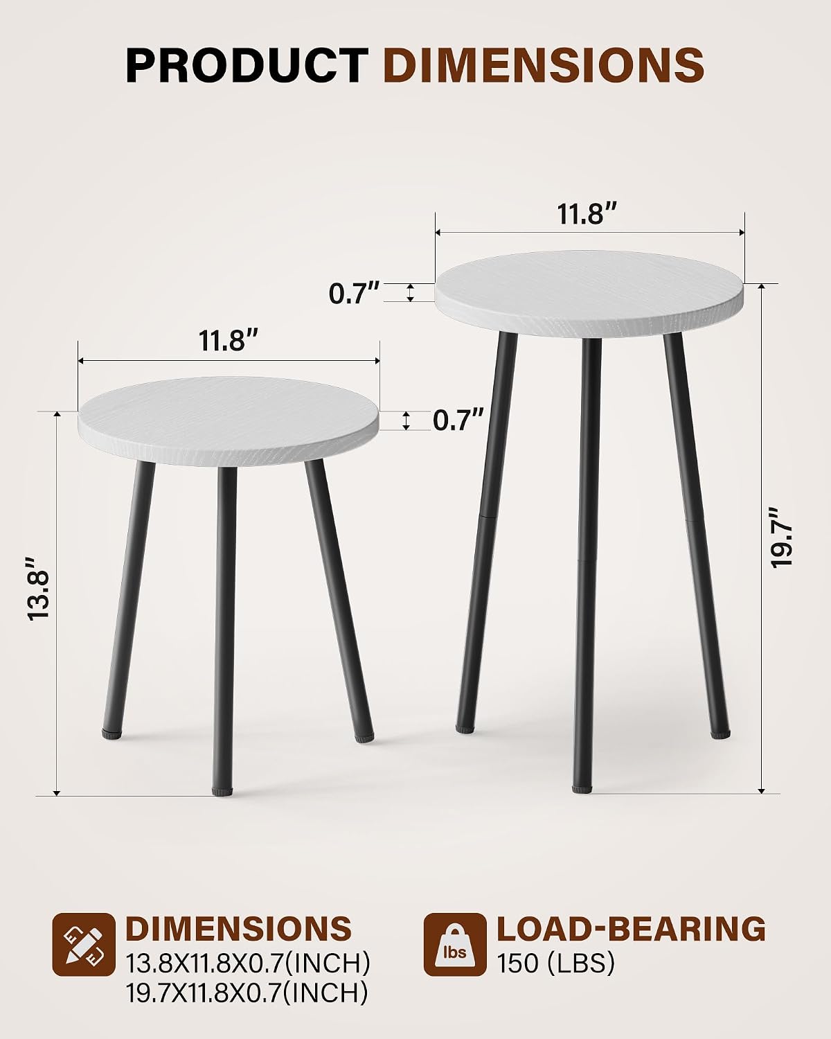 Plant Stand Indoor 2 Pack: Corner Wood Plant Stand Indoor Plant Stand | Mid Century Modern Decor - Small Round Plant