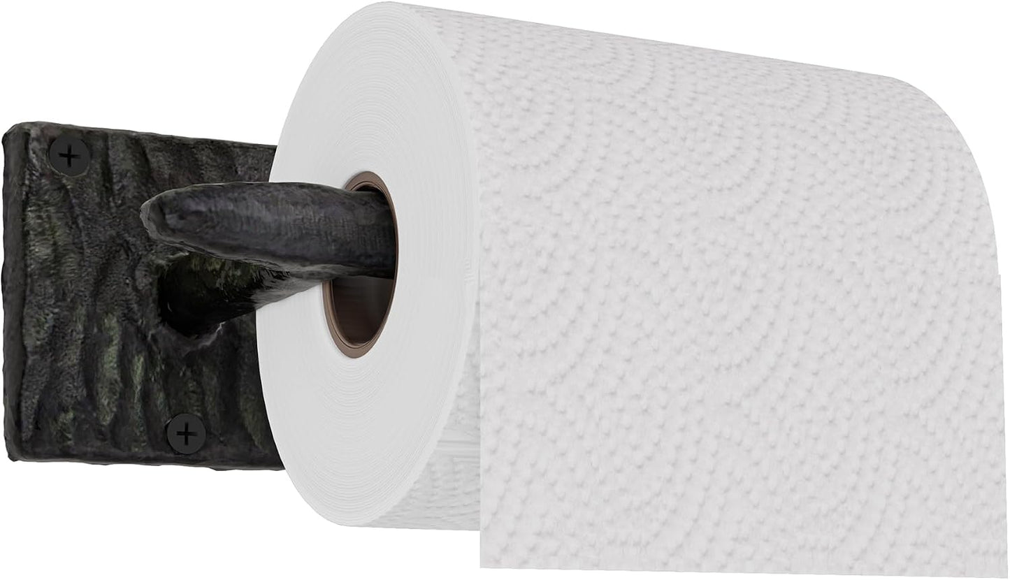 Wall Mount Railroad Spike Cast Iron Bathroom Toilet Paper Holder / Motris
