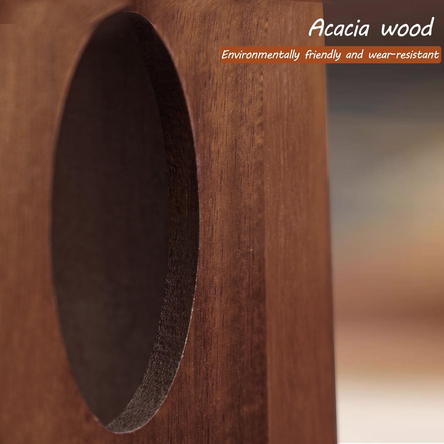 Acacia Wood Tissue Box Cover Rectangle / Brown