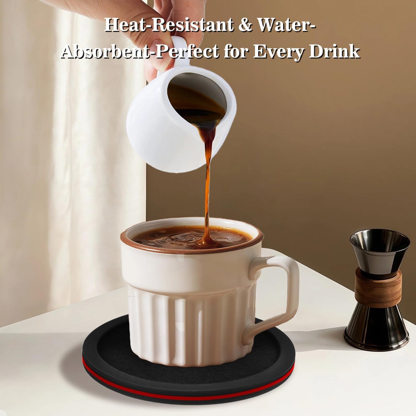 Holder / Silicone Cup Mat / Red