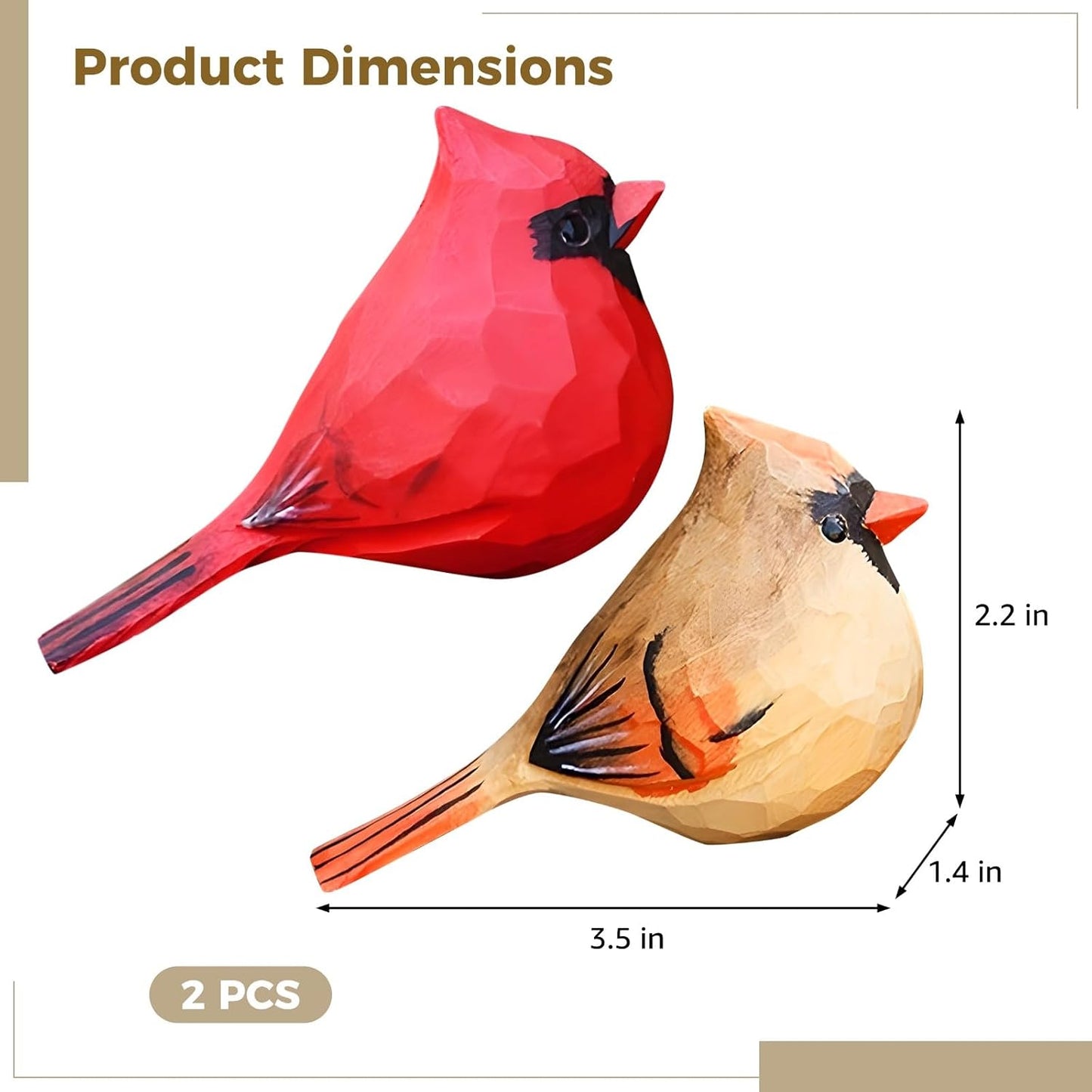 Small Cardinal Figurines / Set of 2