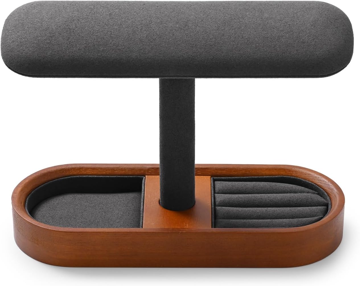 Oirlv Solid Wood Watch Stand T-bar Watch Holder Organizer for Men and Women Showcase Bracelet Bangle Jewelry Display