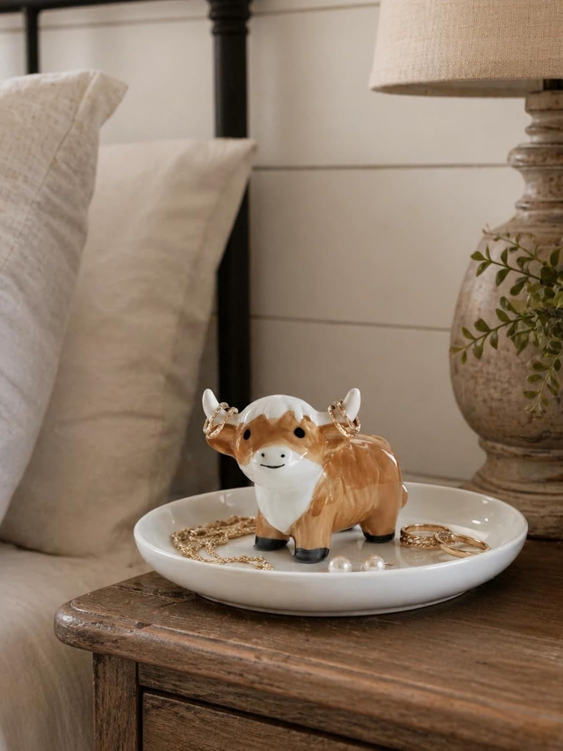 Jewerly Tray / Highland Cow Ring Holder for Women