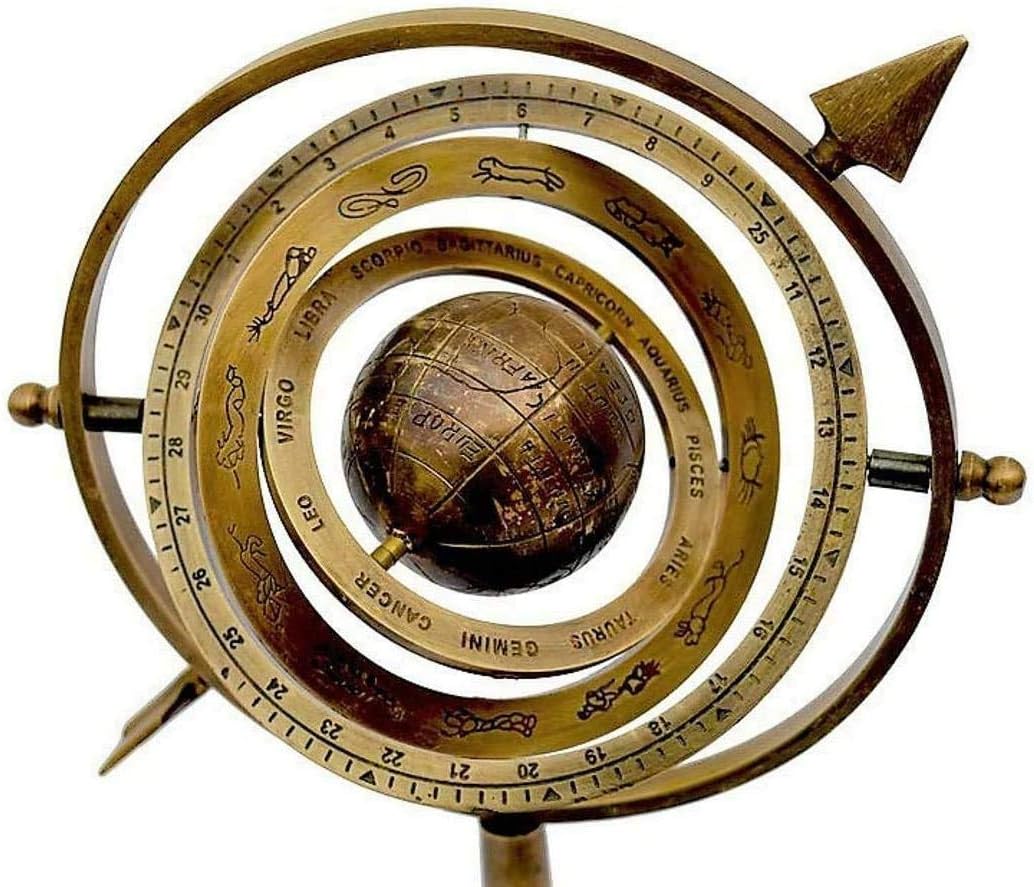 Arch Instrument 11" Antique Brass Armillary Sphere