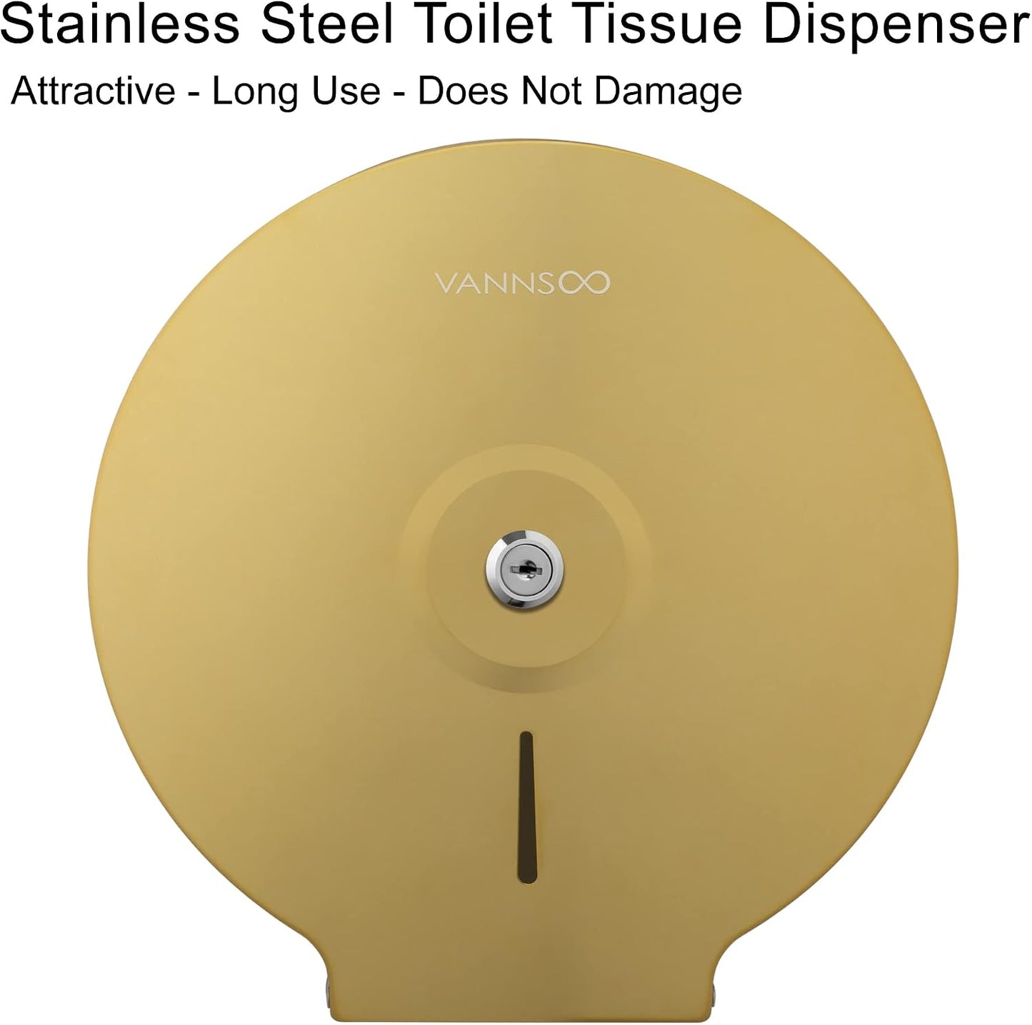 Commercial Jumbo Toilet Paper Dispenser, Wall Mount Stainless Steel | 9 Inch Roll Toilet Paper Holder Bath Tissue