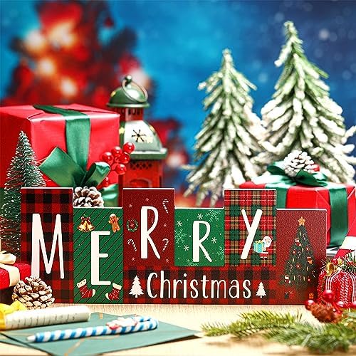 Hello Winter and Merry Christmas Wooden Sign Office Home Decor