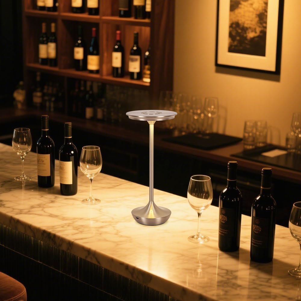 EJQ Cordless Table Lamp Rechargeable, 6000mAh Battery Operated LED Table Lights Outdoor Portable Touch Dimmable Table
