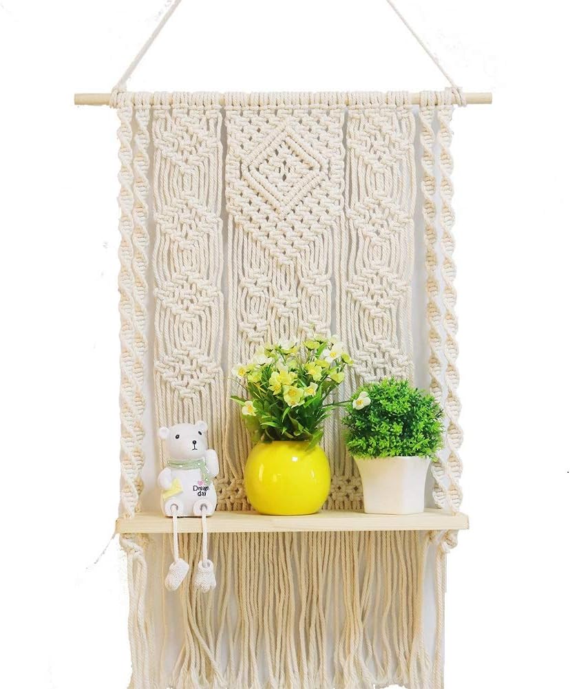 Handmade Indoor Boho Pot Basket Hanger Holder