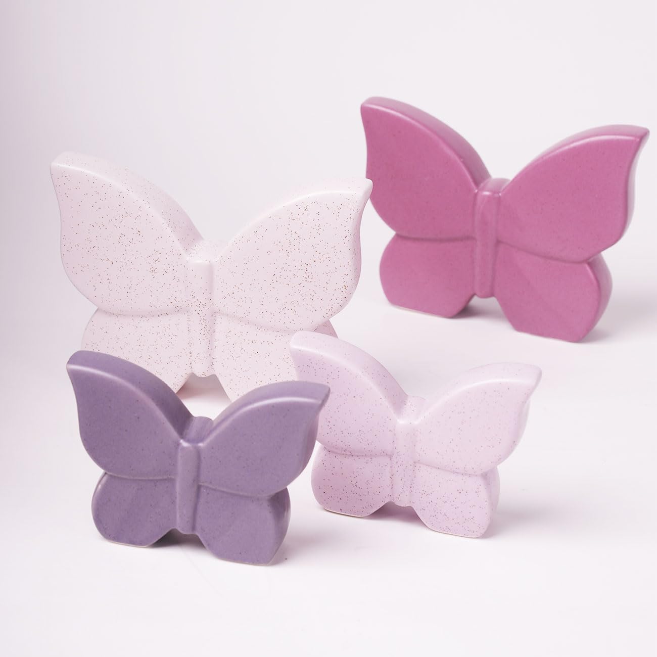 Butterfly Decor Statue Animal Figurine Gift Modern Art Sculpture / 4.7 Inch / Set of 2