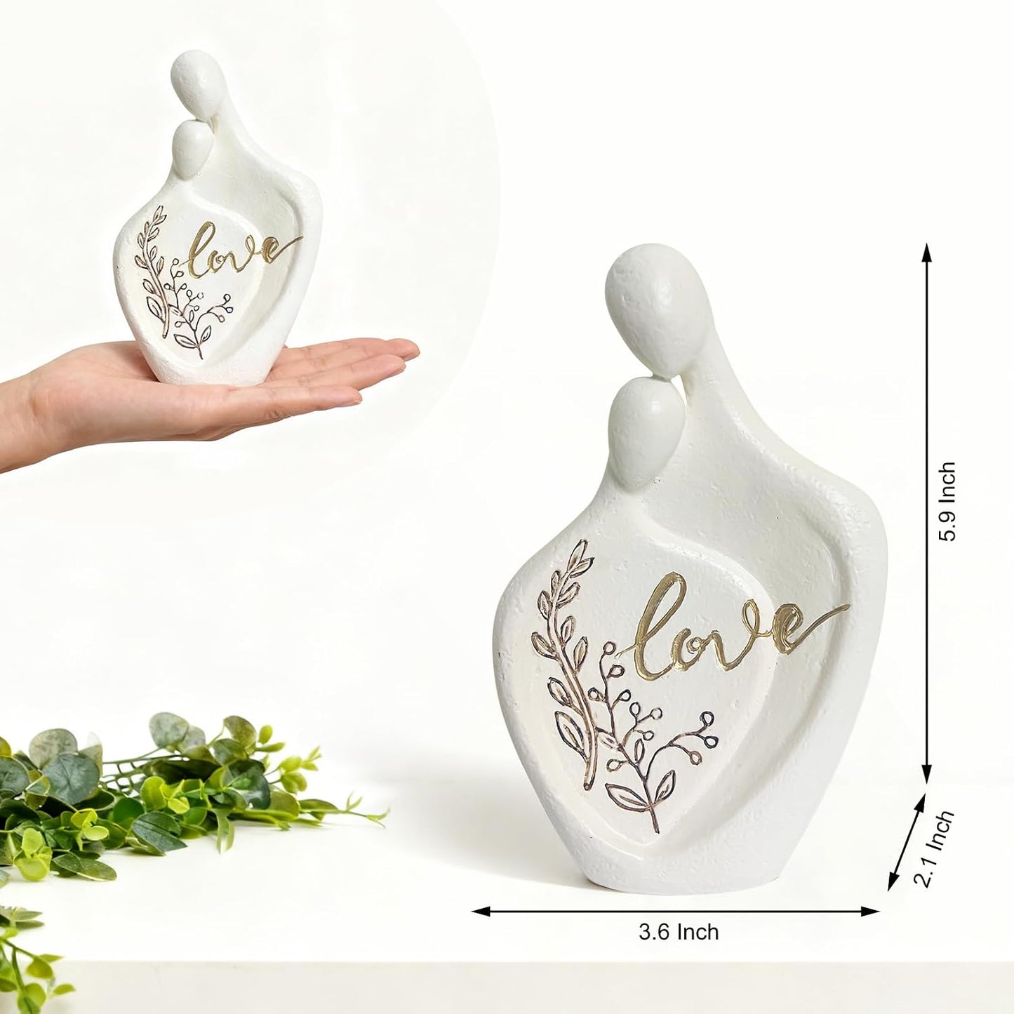 Room Decor Couple Statue / Lying In Arm