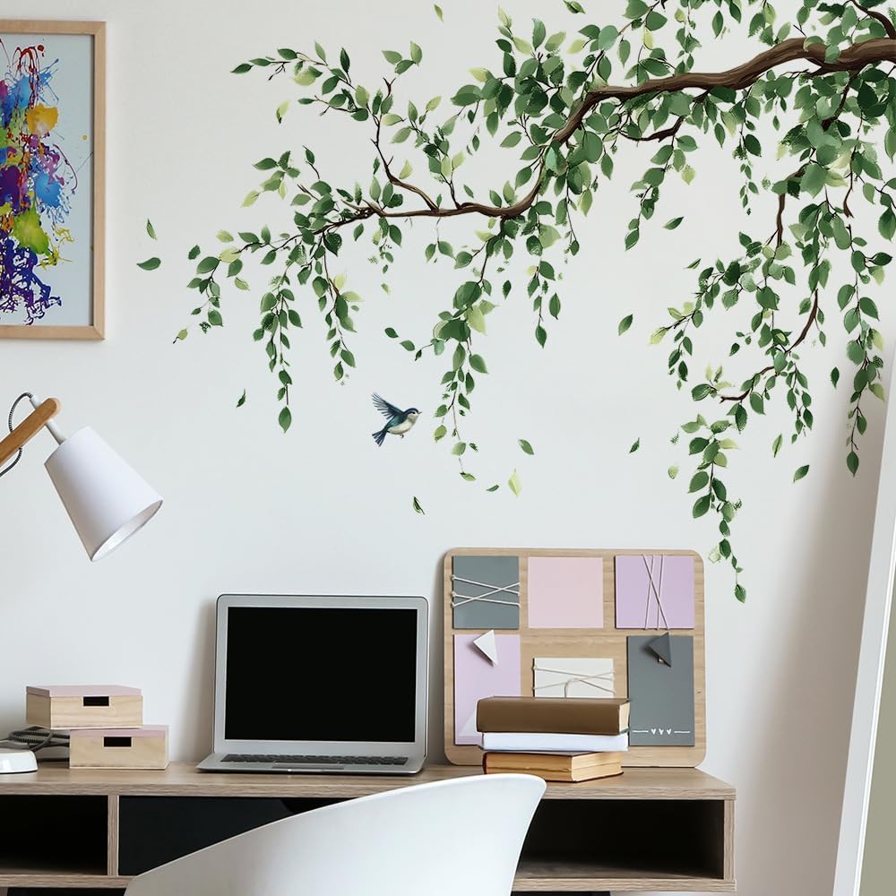 Green Tree Branch Wall Decal / Green Branches