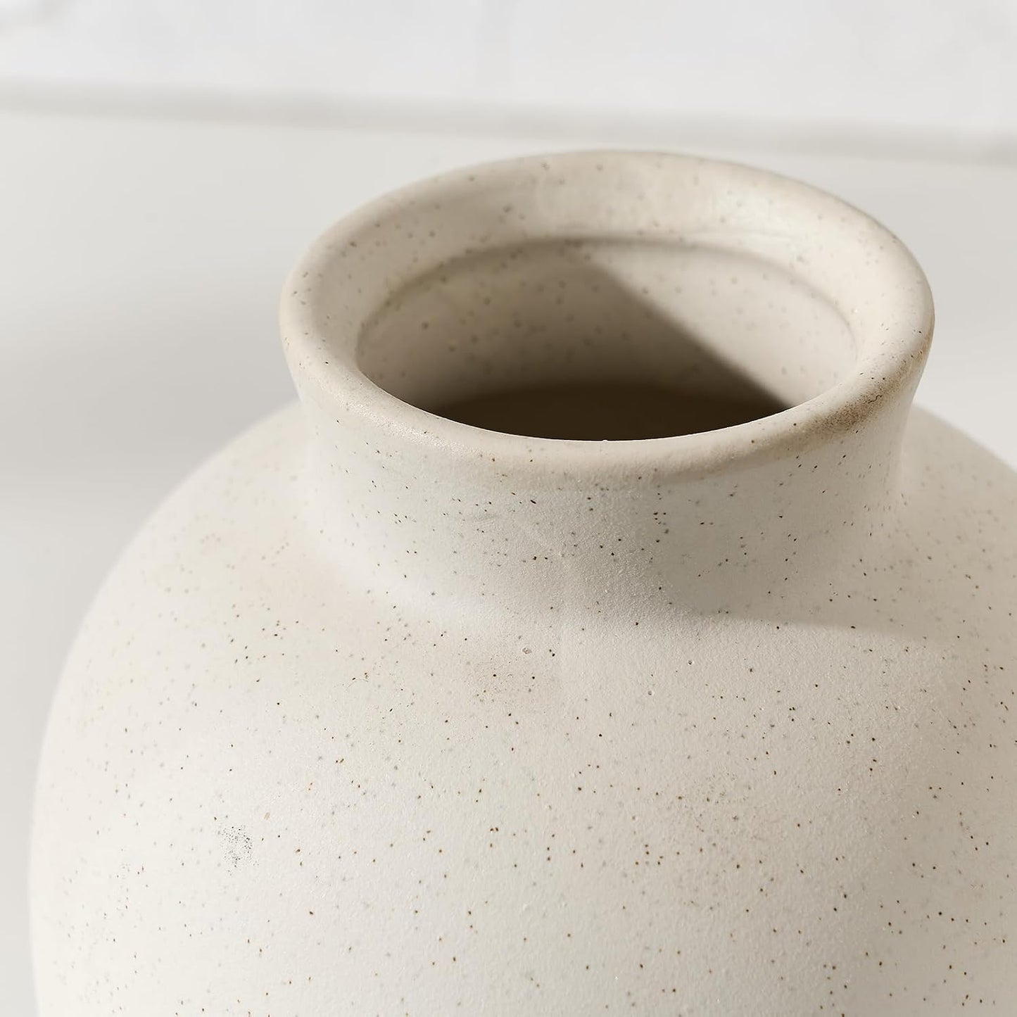 Rustic Farmhouse Boho Vase / 18443-white / 5.7 Inch