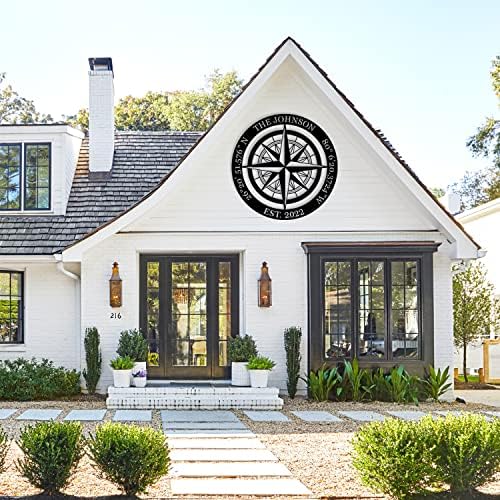 Metal Compass Decor / Black002