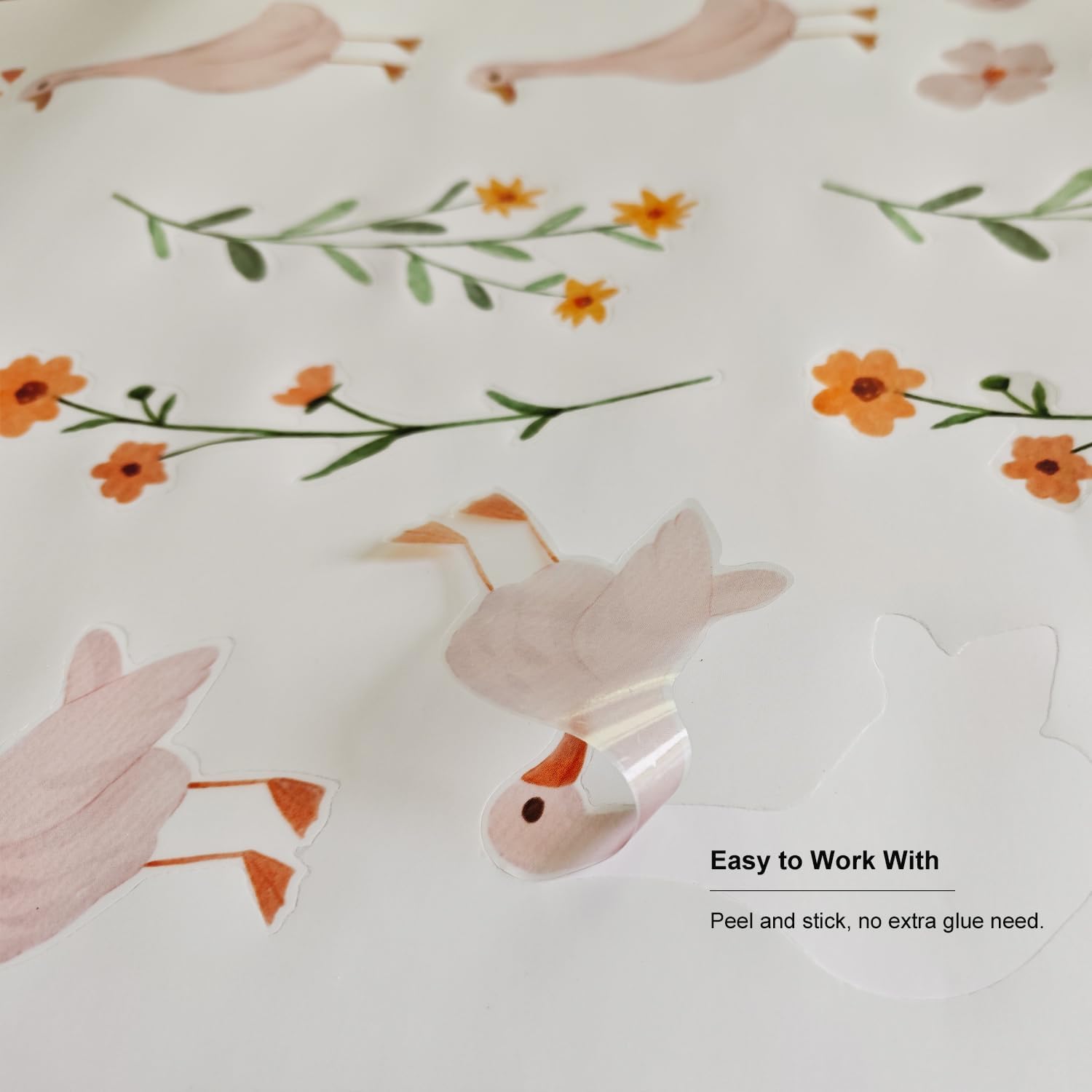 Geese Flora Set of Wall Stickers