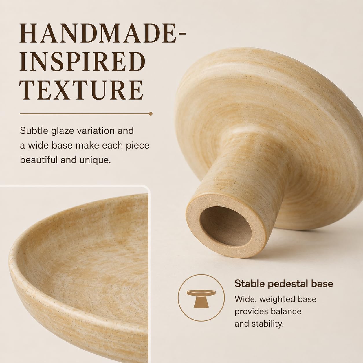 Ceramic Pedestal Bowl / Small Decorative Bowl