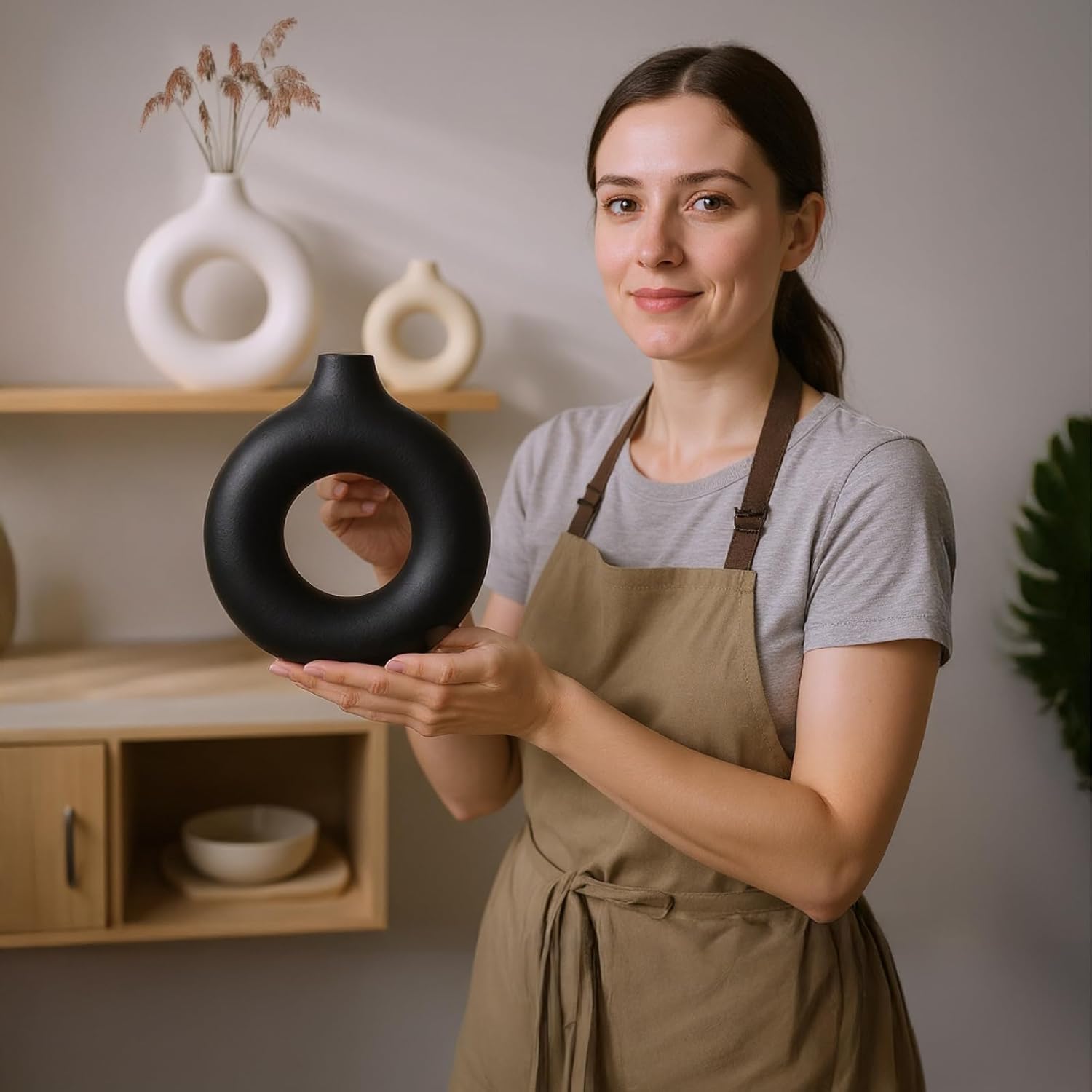 Ceramic Donut Vase Set / Set of 3