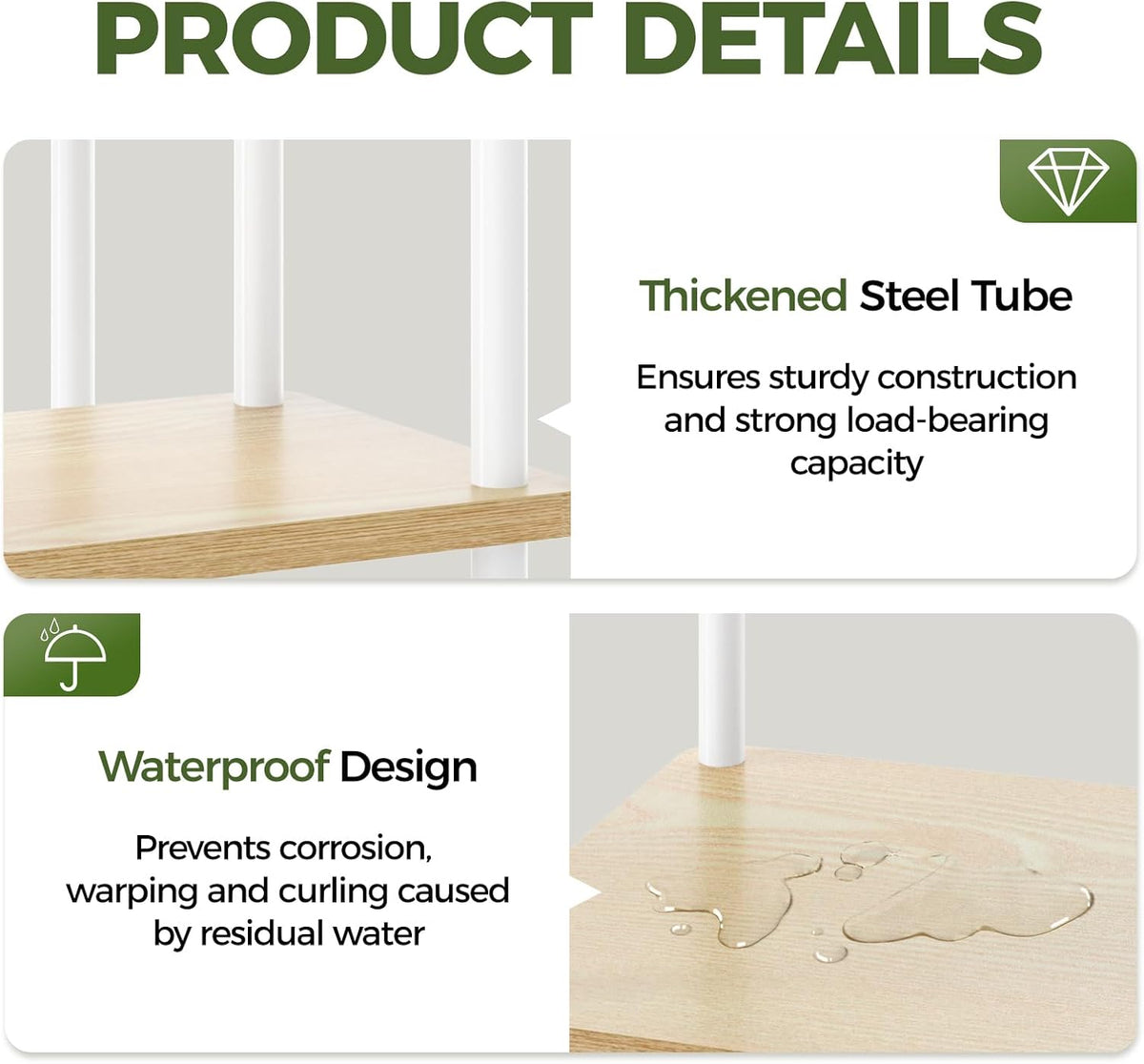Bamworld Plant Stand 4 Tier Corner Metal Shelf White | Tiered shelf displays multiple plants in living rooms, bedrooms