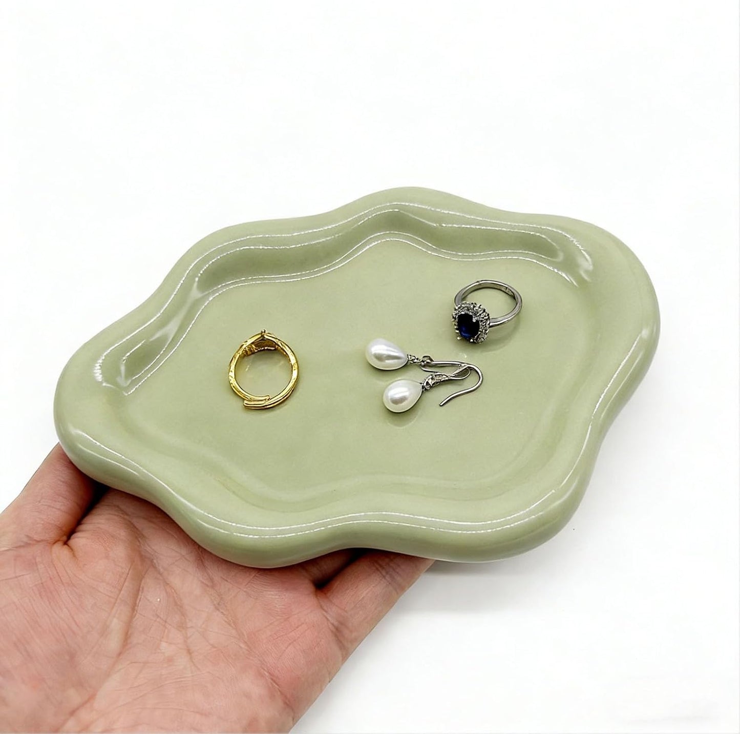 Ceramic Cloud Tray / Green