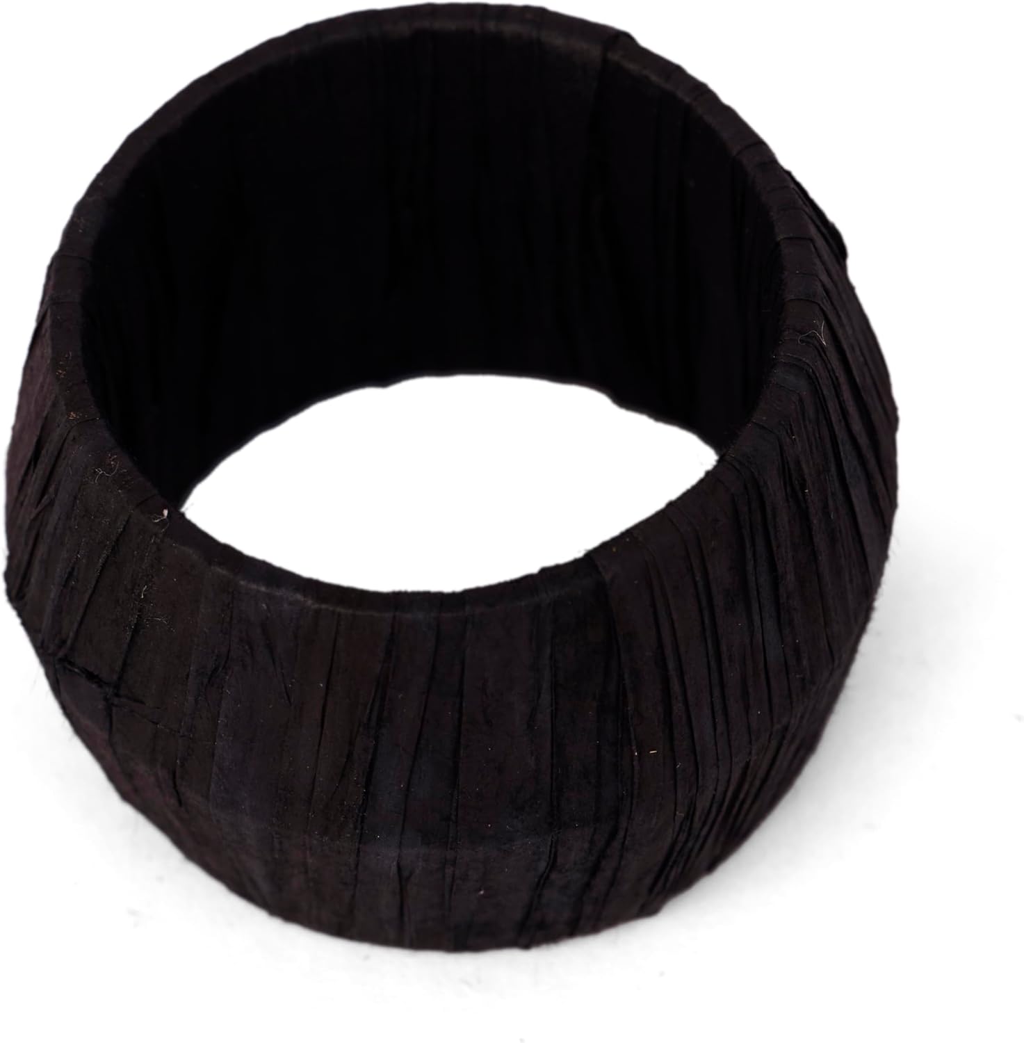 GURU JEE™ Handmade Raffia Rattan Napkin Rings Black Set of 24 Everyday Use Dining Party Tabletop Décor Gifts Napkin