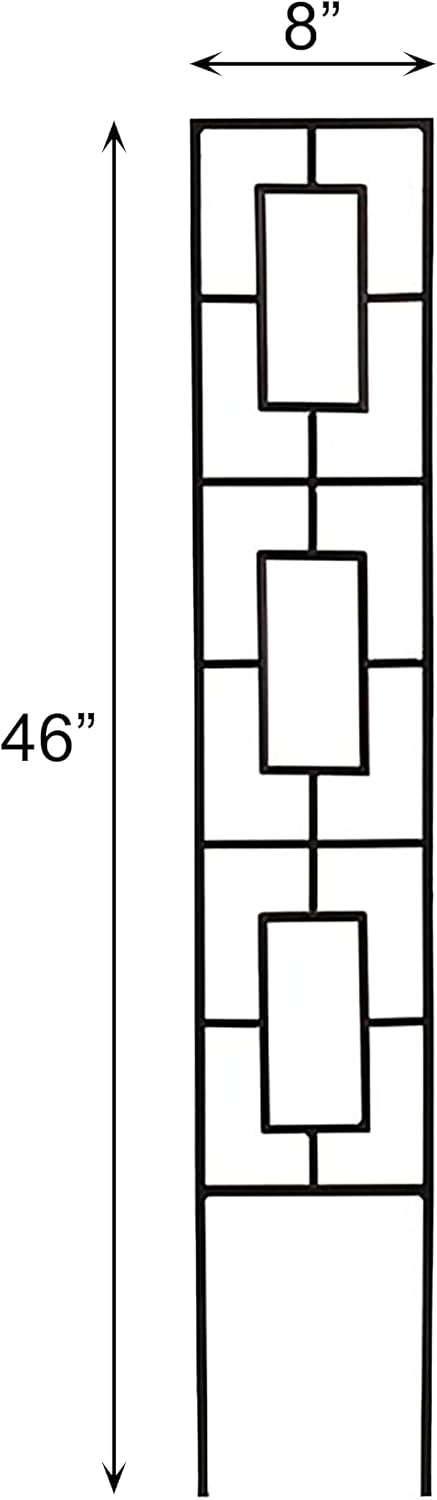 Panacea 84445 Contemporary Pot Trellises, Black, 46" H, Set of 2