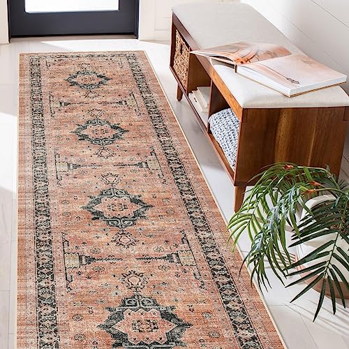 Hallway Washable Runner Rug - 2'6x14 Kitchen Rugs Entryway Rug Runner Vintage Soft Floor Mat Non Slip Indoor Farmhouse