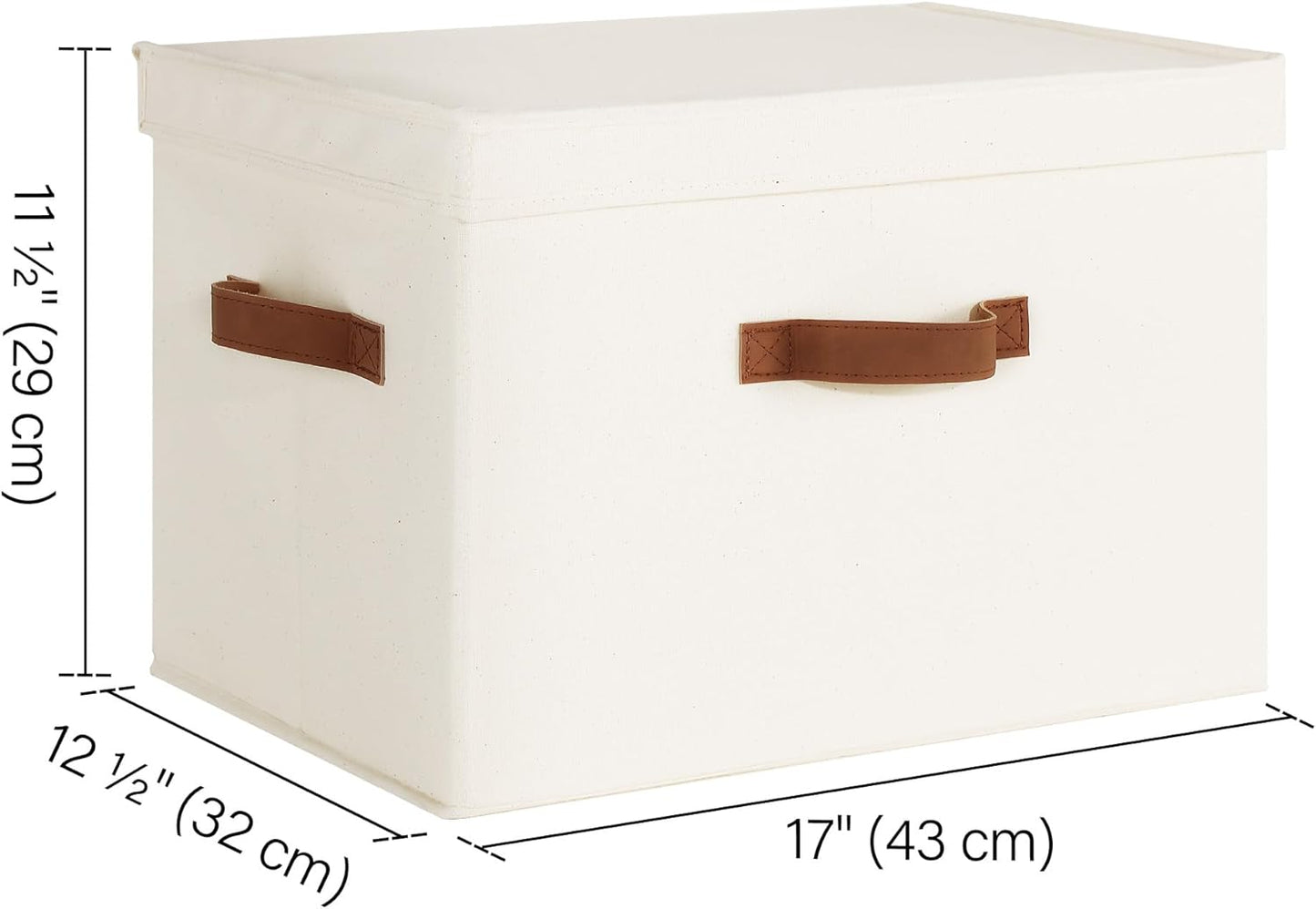 Fabric Storage Bins / Ivory White / Jumbo