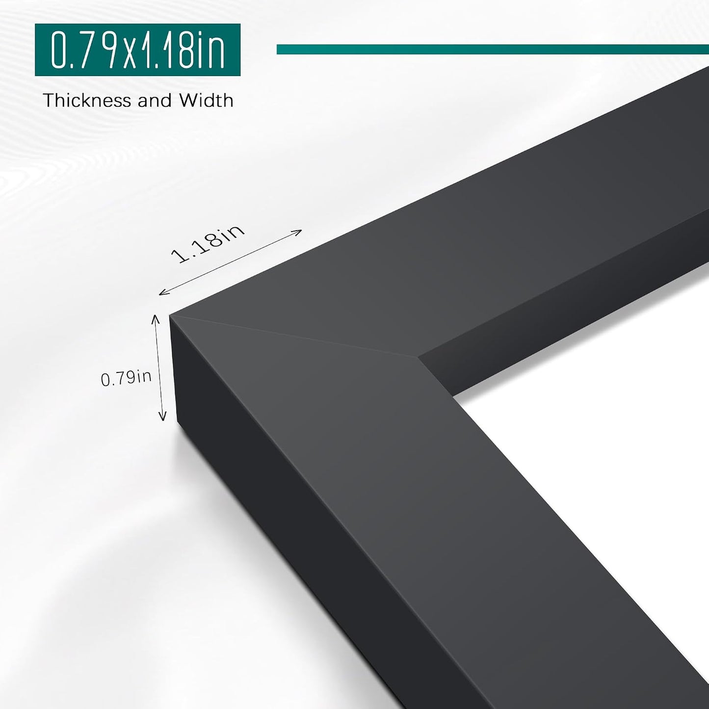 22.375x34 Black Poster Frame, Picture Frame for Wall, 3 Pack | Fits 18x24 Photos With Mat or 22.375x34 Without Mat