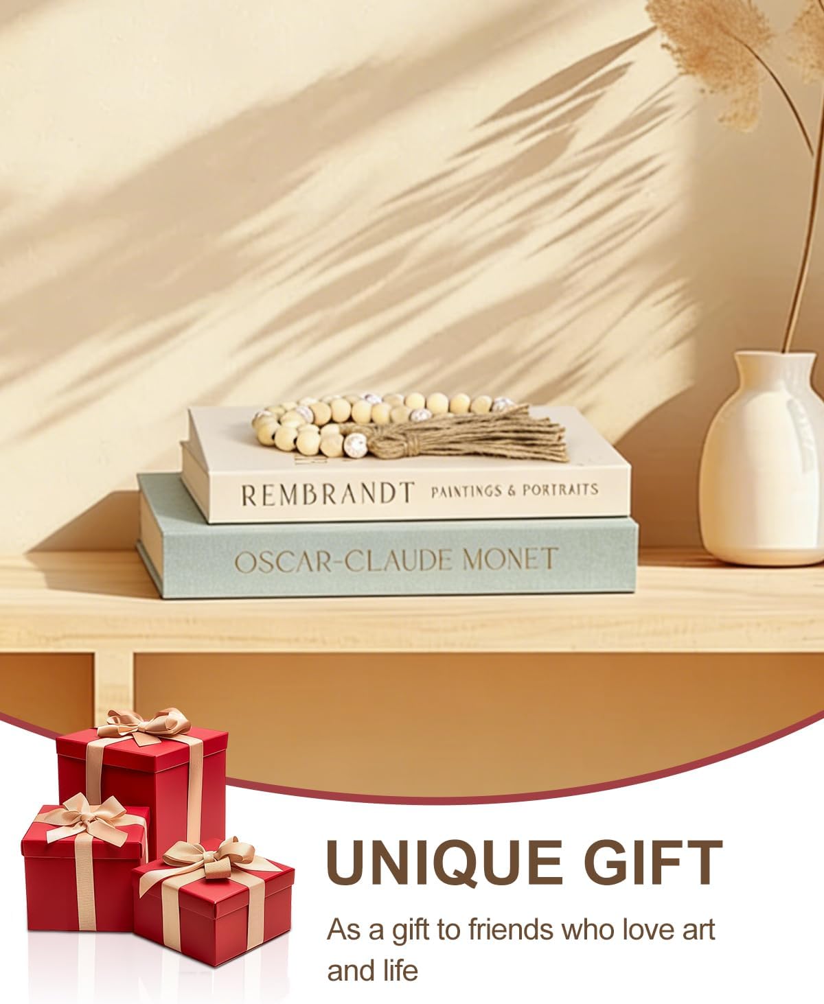 2 Linen Faux/Fake Books / Sage Green + Beige