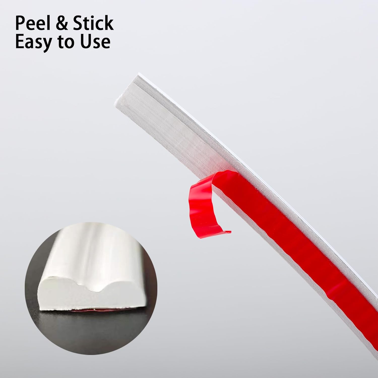 Peel and Stick Chair Rail Molding / 3m x 23mm / White