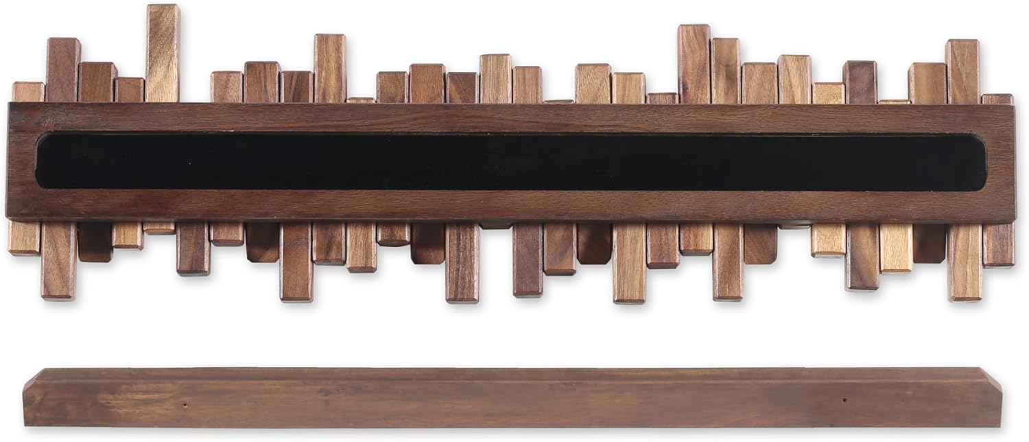Coat Rack Wall Mount Piano Flip Down Wall Hook Rack 6 Hooks Walnut | Natural Wood Handmade Unique Hanger for Coats Bag