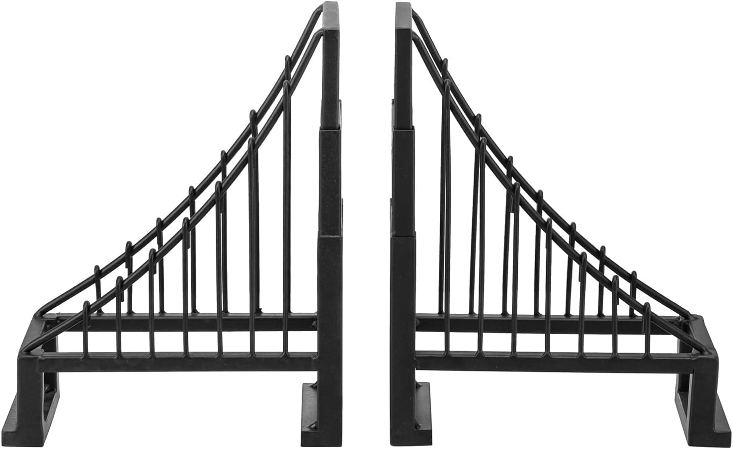 Metal Suspension Bridge Design Book End Shelf Decor / Black