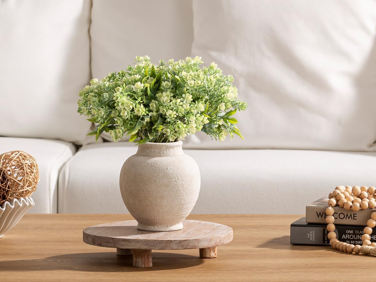 Ceramic Rustic Farmhouse Vase / 6.1" - W