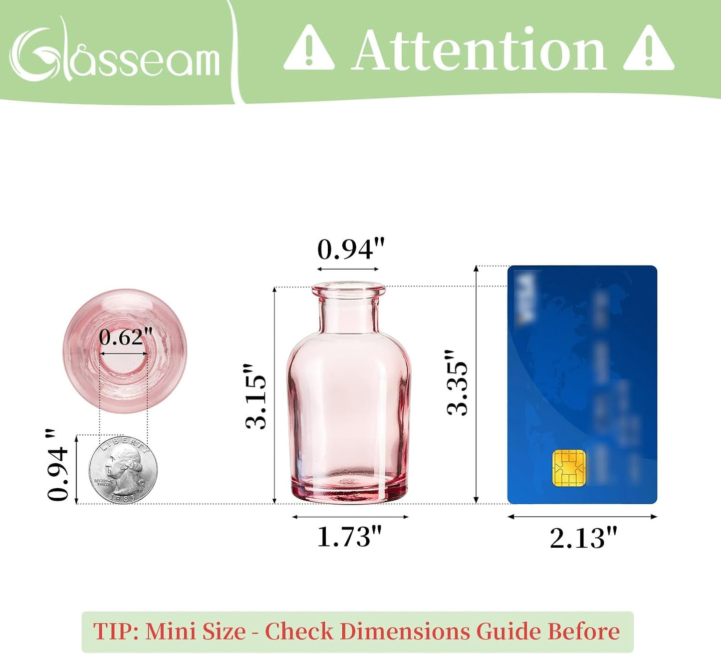 Colored Small Flower Vase / 02-colorful / Set of 20