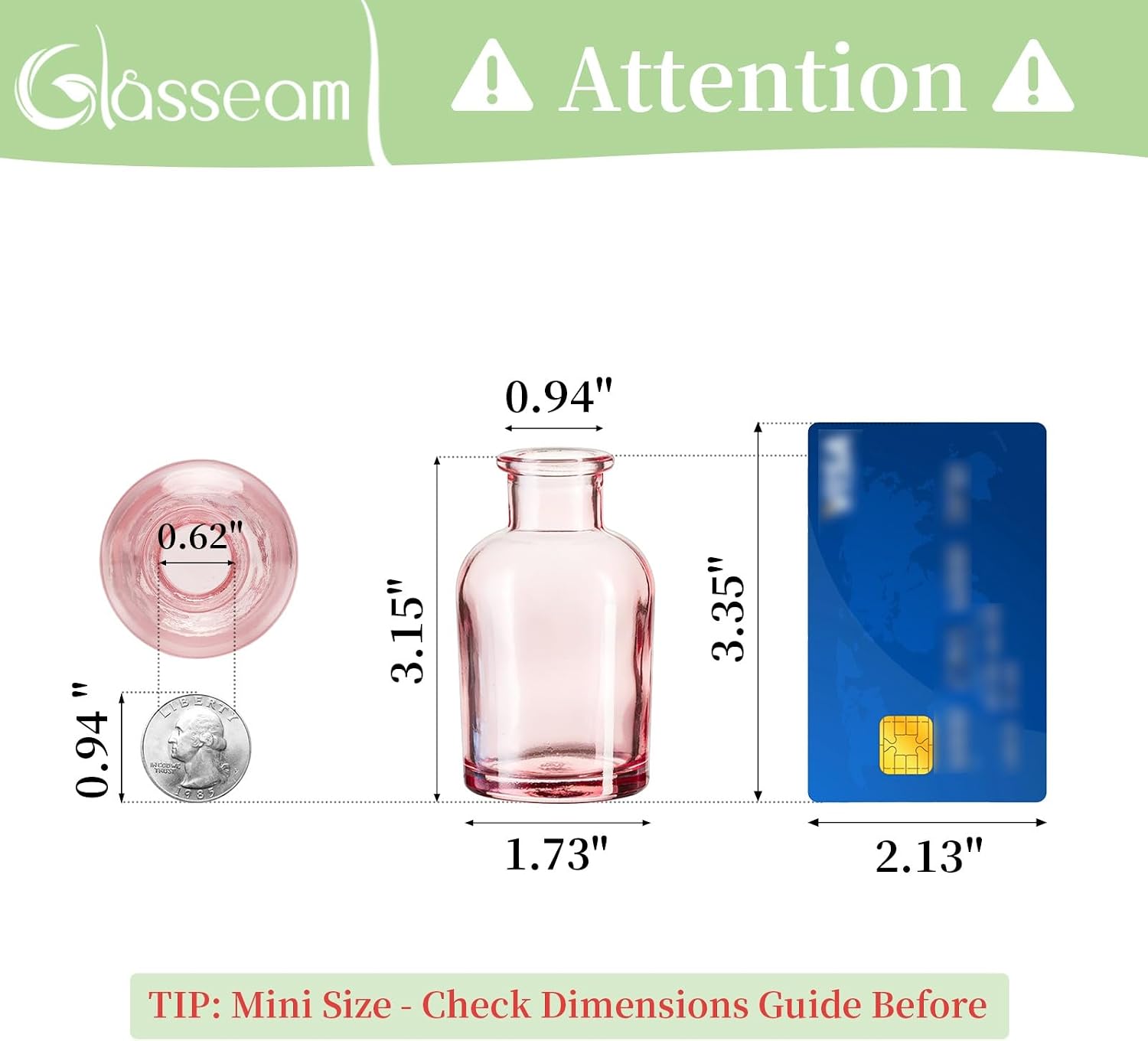 Colored Small Flower Vase / 02-colorful / Set of 20