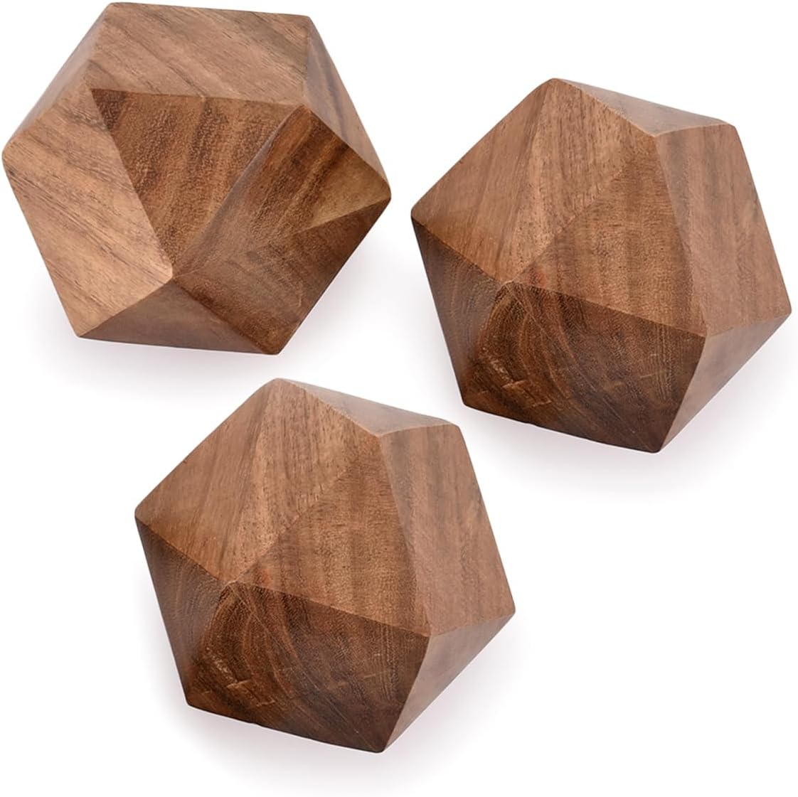 Acacia Wood Decorative Wood Ball for Centerpiece or Individual Use for Use in Living