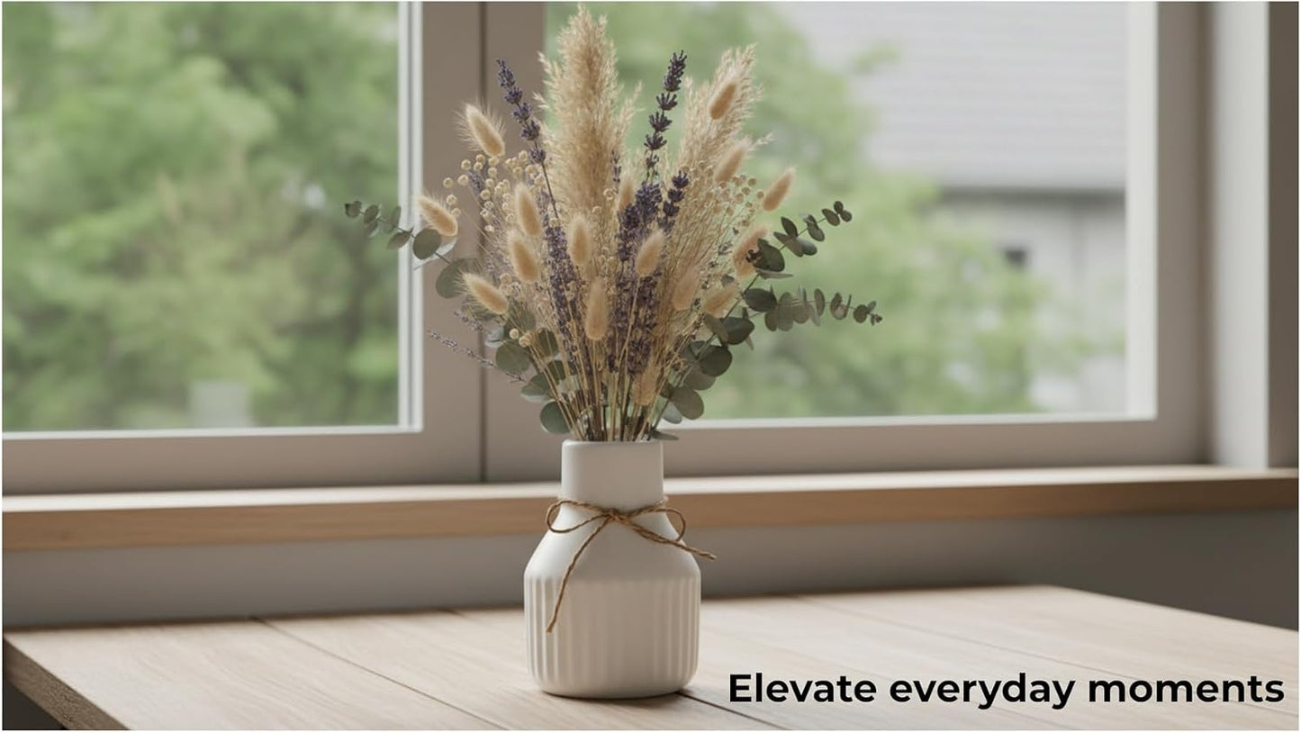 Ceramic Vase for Pampas Grass / White