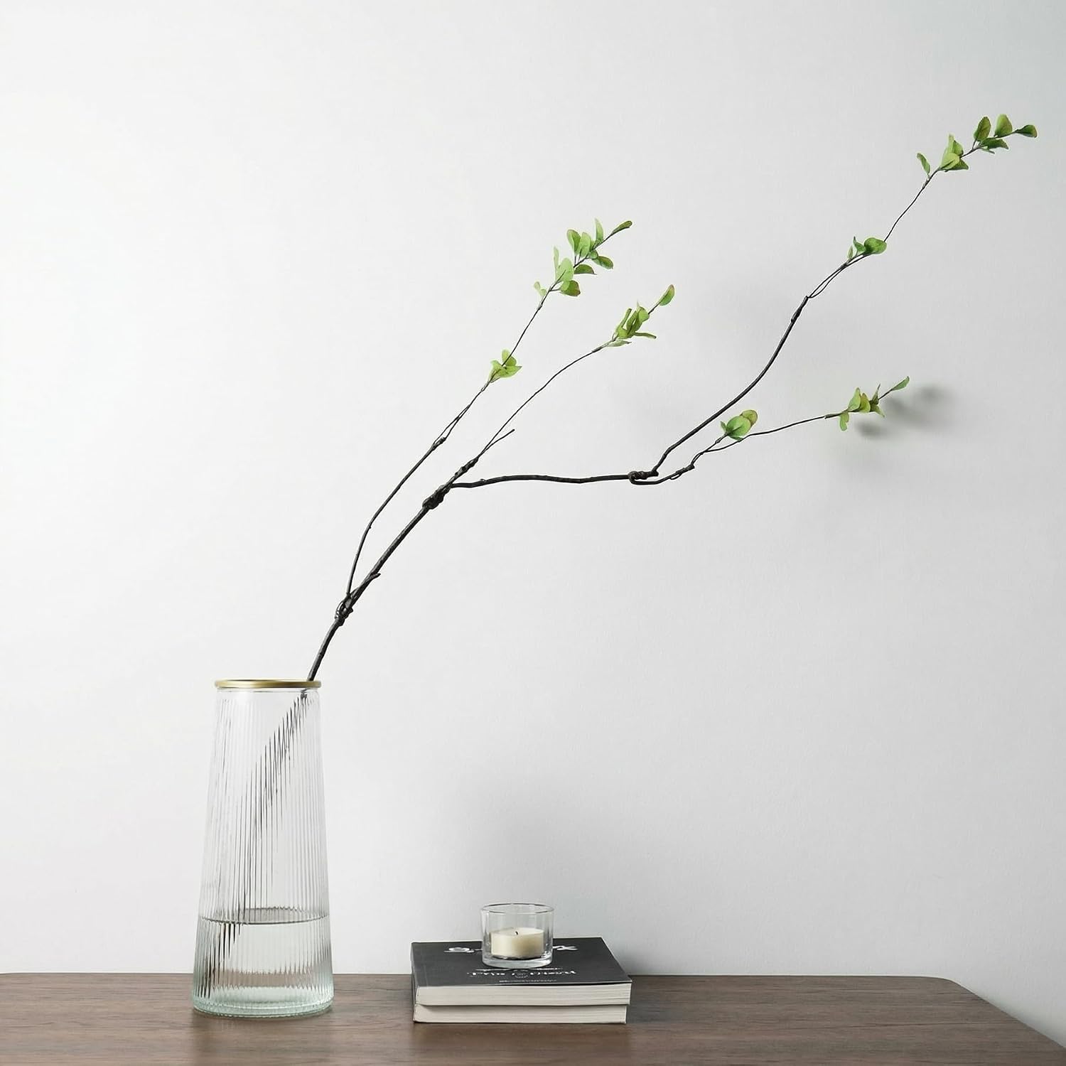 Artificial Greenery Stems Faux Branches for Vase / Green / 37.4 Inch / Set of 4