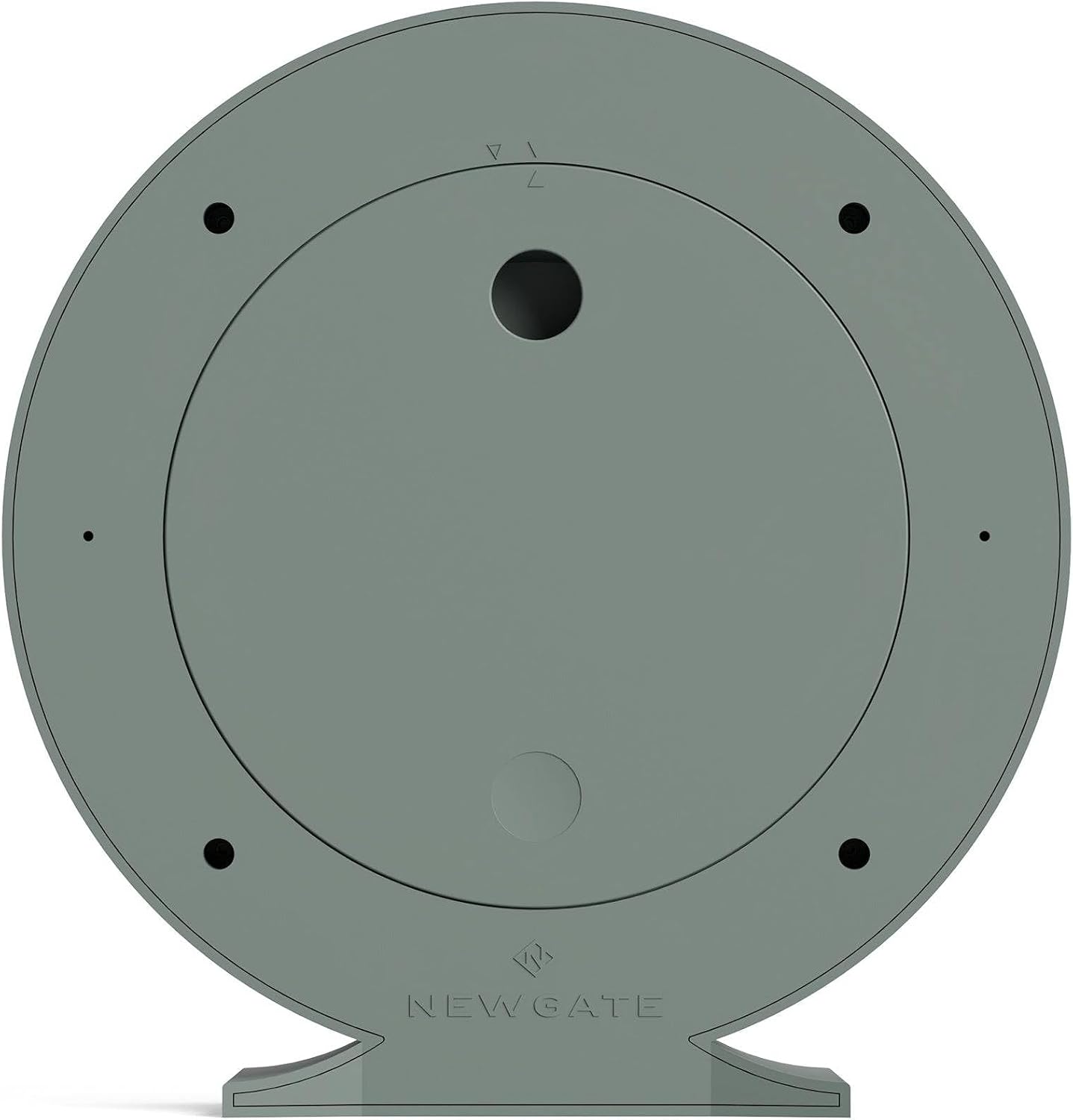NEWGATE® Q Mantel Clock | Modern Classic Round Mantel Clock | Asparagus Green | Contemporary Style for Mantel, Desk