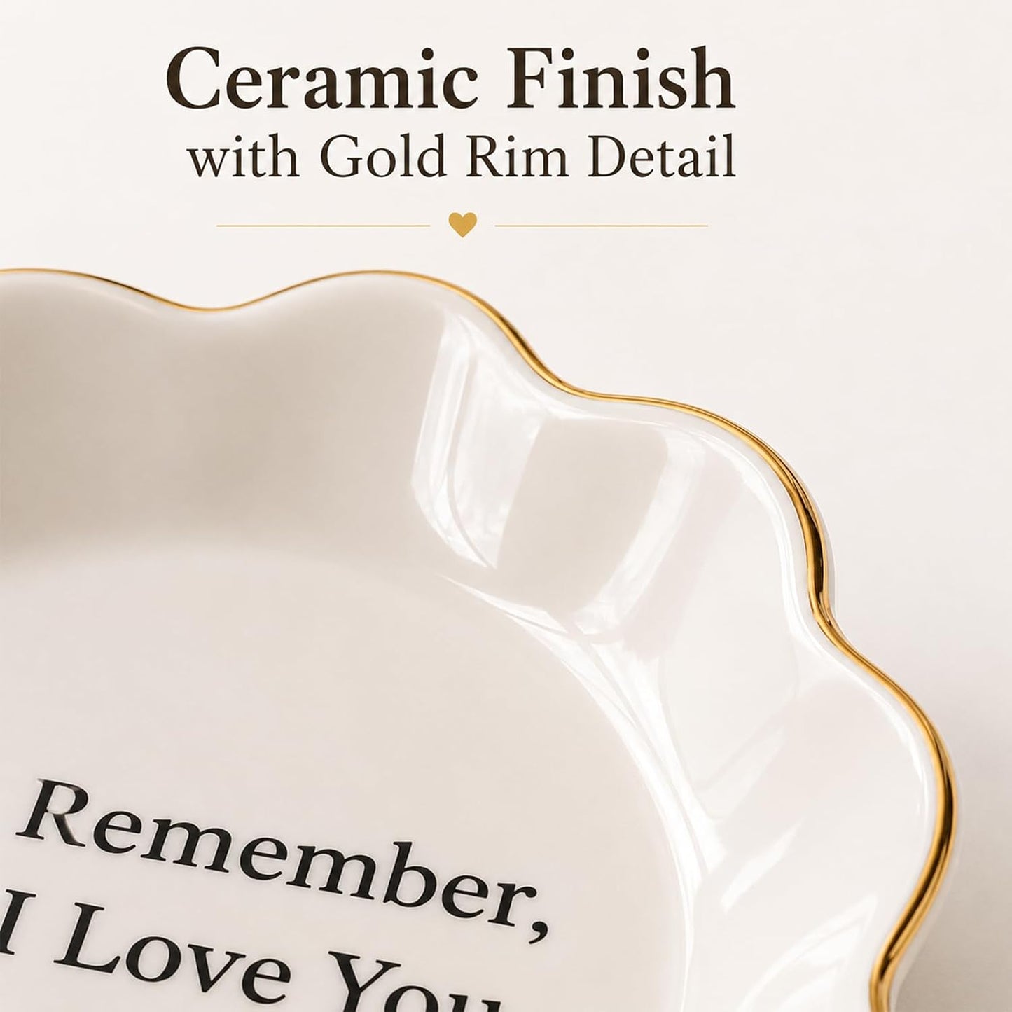 Ceramic Ring Holder / Remember, I Love You