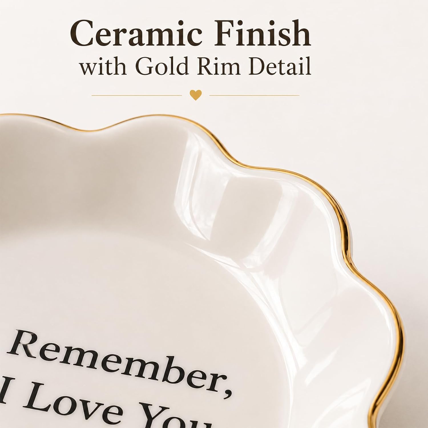 Ceramic Ring Holder / Remember, I Love You