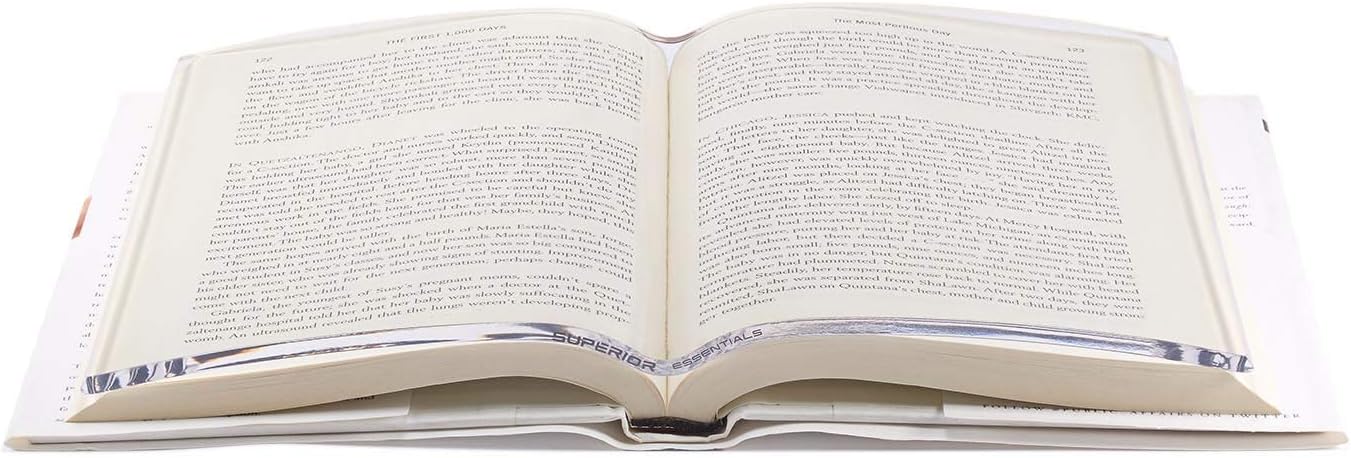 Clear Transparent Bookweight-Bookcover-Pageholder Book Protector (Full/Standard Hardcover Book Size: 12" Wide x 9" Tall)