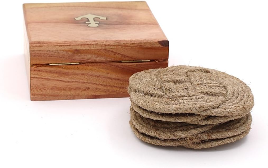 Wooden Box Holder / Beige / Set of 4