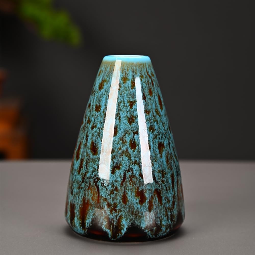 Ceramic Bud Vase Set / Blue / Set of 6