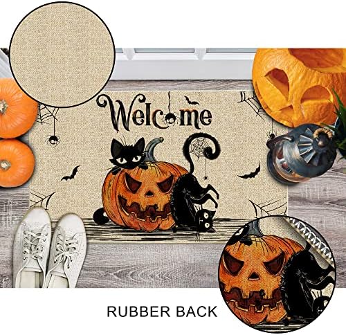 Hexagram Halloween Door Mat, Welcome Mat for Front Door Outdoor 17x29