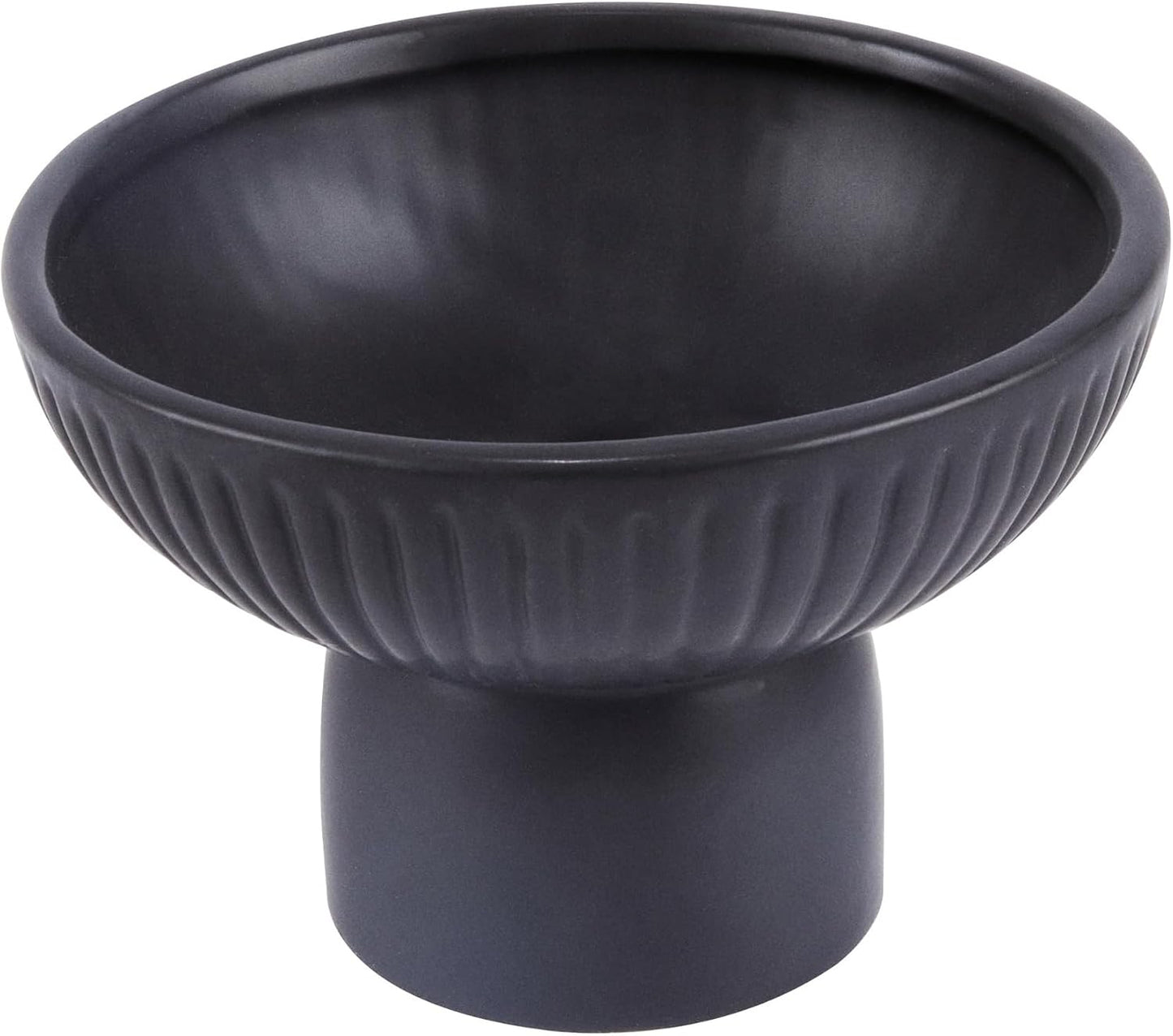 Table Art Flower Vase / Black / Pedestal, 6
