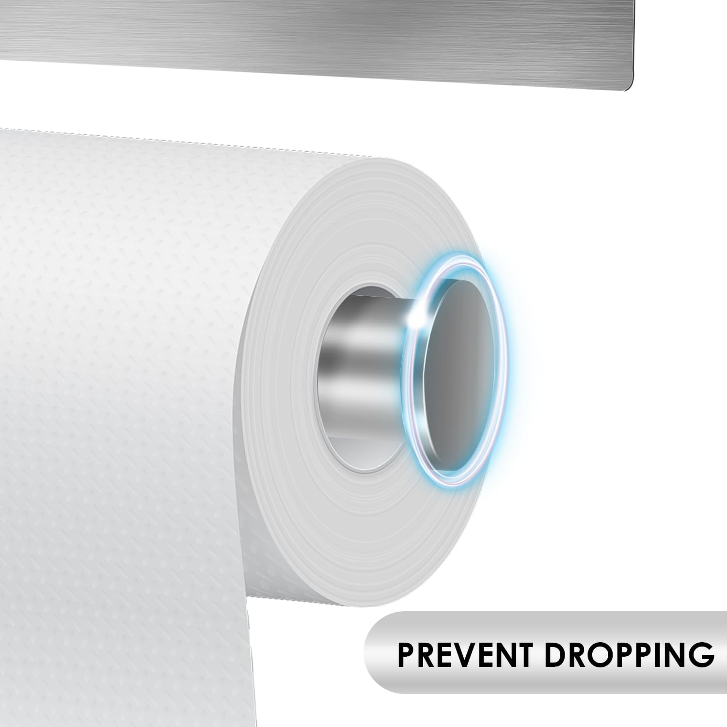 Toilet Paper Holder with Shelf, Double Toilet Paper Holder Wall Mount and 2PCS Free Adhesive Hooks for Bathroom