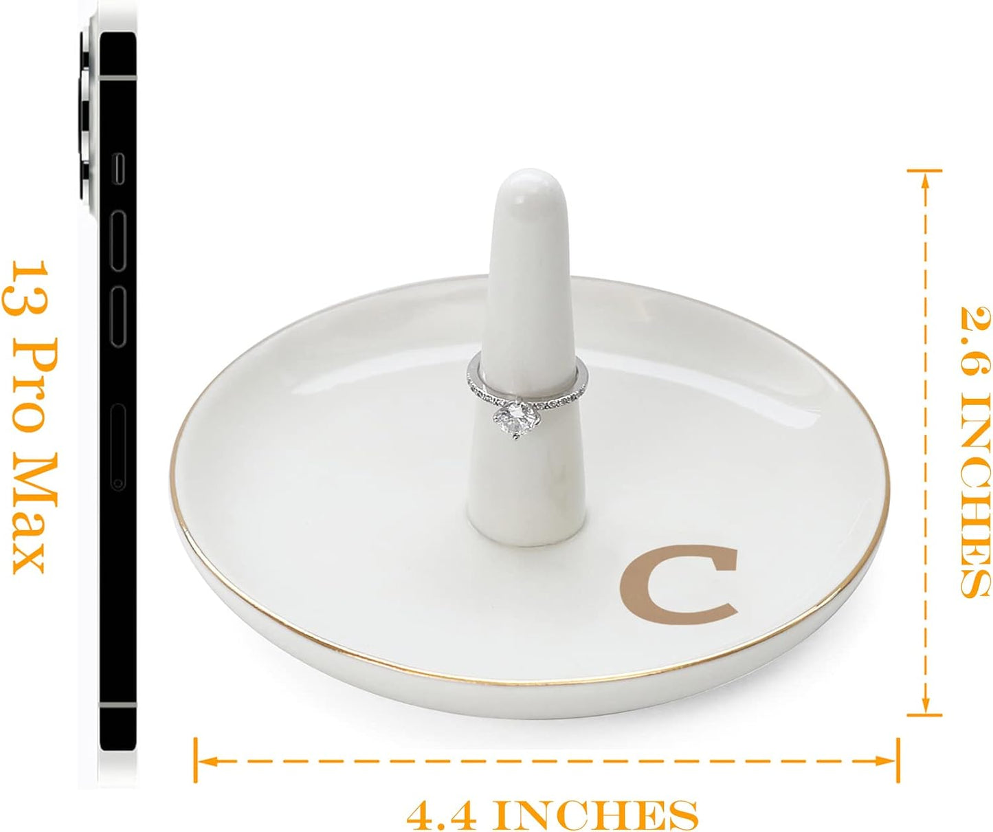 Initials Ring Holder Jewery Tray / C