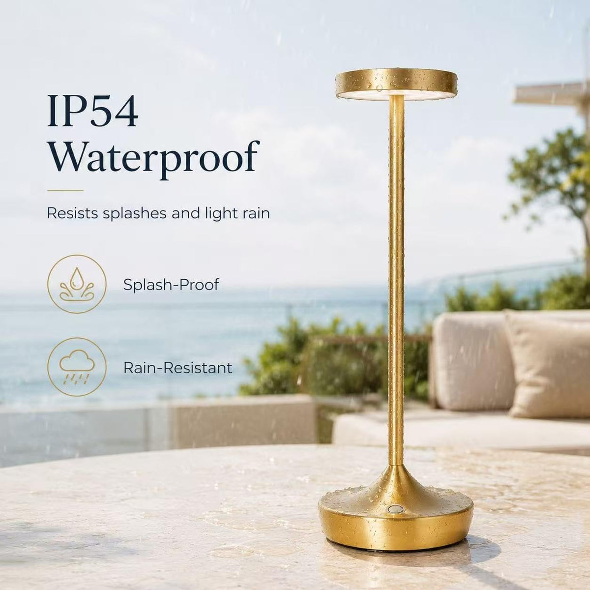 2 Pack Rechargeable Cordless Table Lamps 6000mAh LED Battery Table Light | Outdoor Waterproof Portable Battery Operated