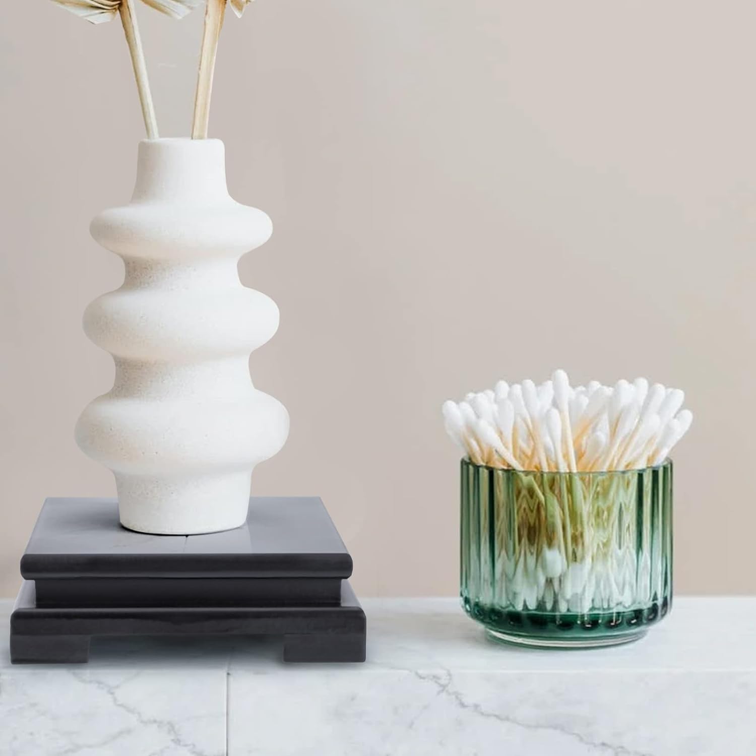 Wood Display Base Square Vase Stand / 5.90 Inch