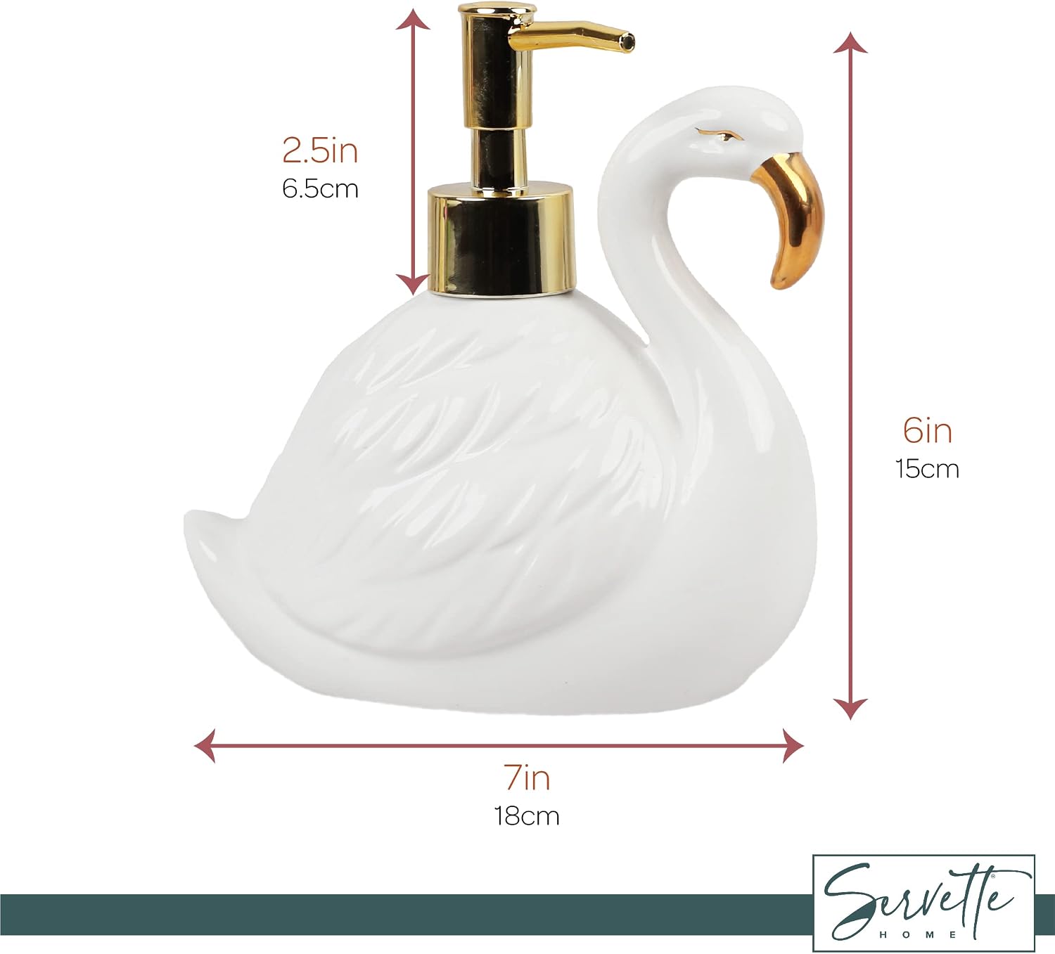 Flamingo Soap Dispenser / White Swan